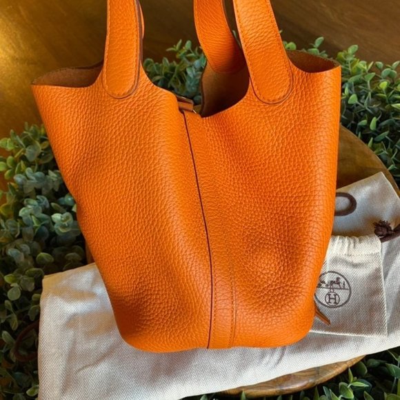 SOLD Hermes Clemence Picotin Lock 22 Leather Satchel - Picture 4 of 12